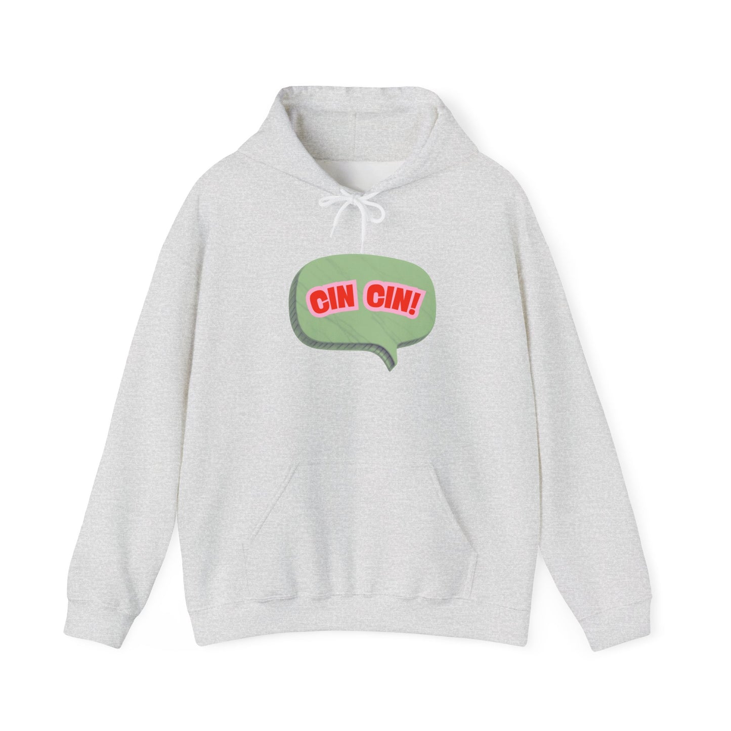 Cin Cin! Speech Bubble Hoodie Italian Cheers Graphic Sweatshirt