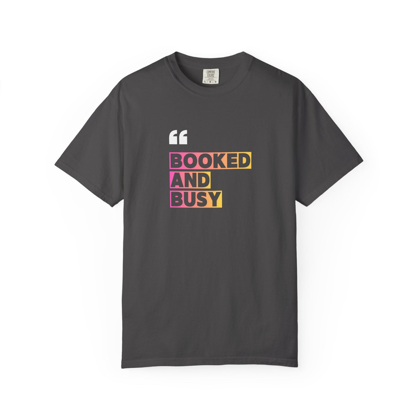 Booked and Busy Graphic Cotton Tee for Book Lovers