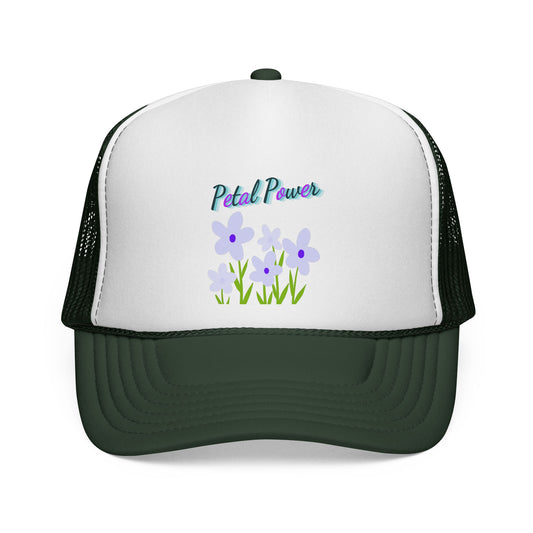 Petal Power Cap with Purple Flowers