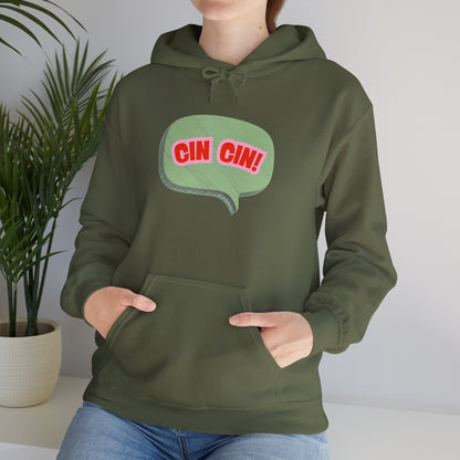 Cin Cin! Speech Bubble Hoodie Italian Cheers Graphic Sweatshirt