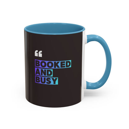 Booked and Busy Accent Coffee Mug — 11/15oz