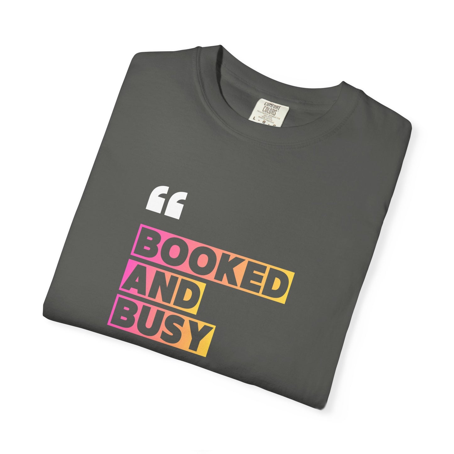 Booked and Busy Graphic Cotton Tee for Book Lovers