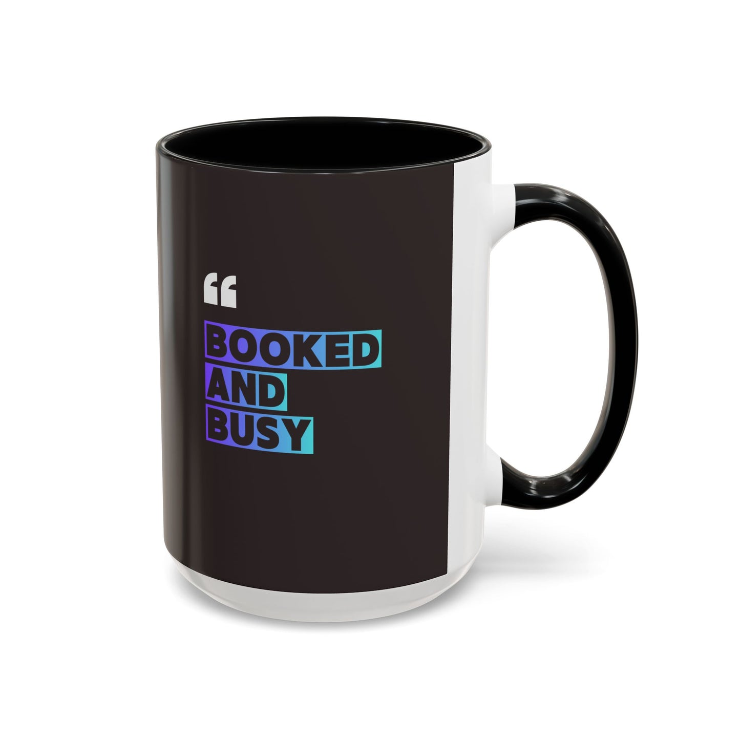Booked and Busy Accent Coffee Mug — 11/15oz