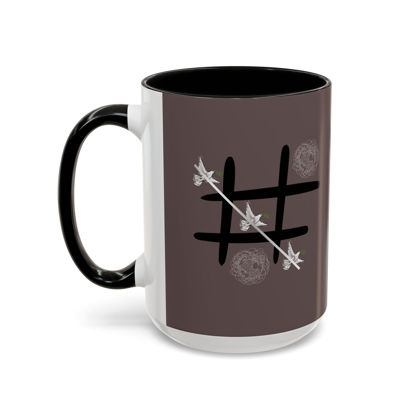 Peace Wins Ceramic Coffee Cup Peace/War design (11/15oz)