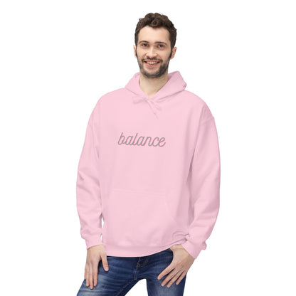 Balance Script Hoodie Typography Pullover