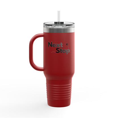 "Next Stop" Insulated Tumbler for Commuters & Travelers (40oz)