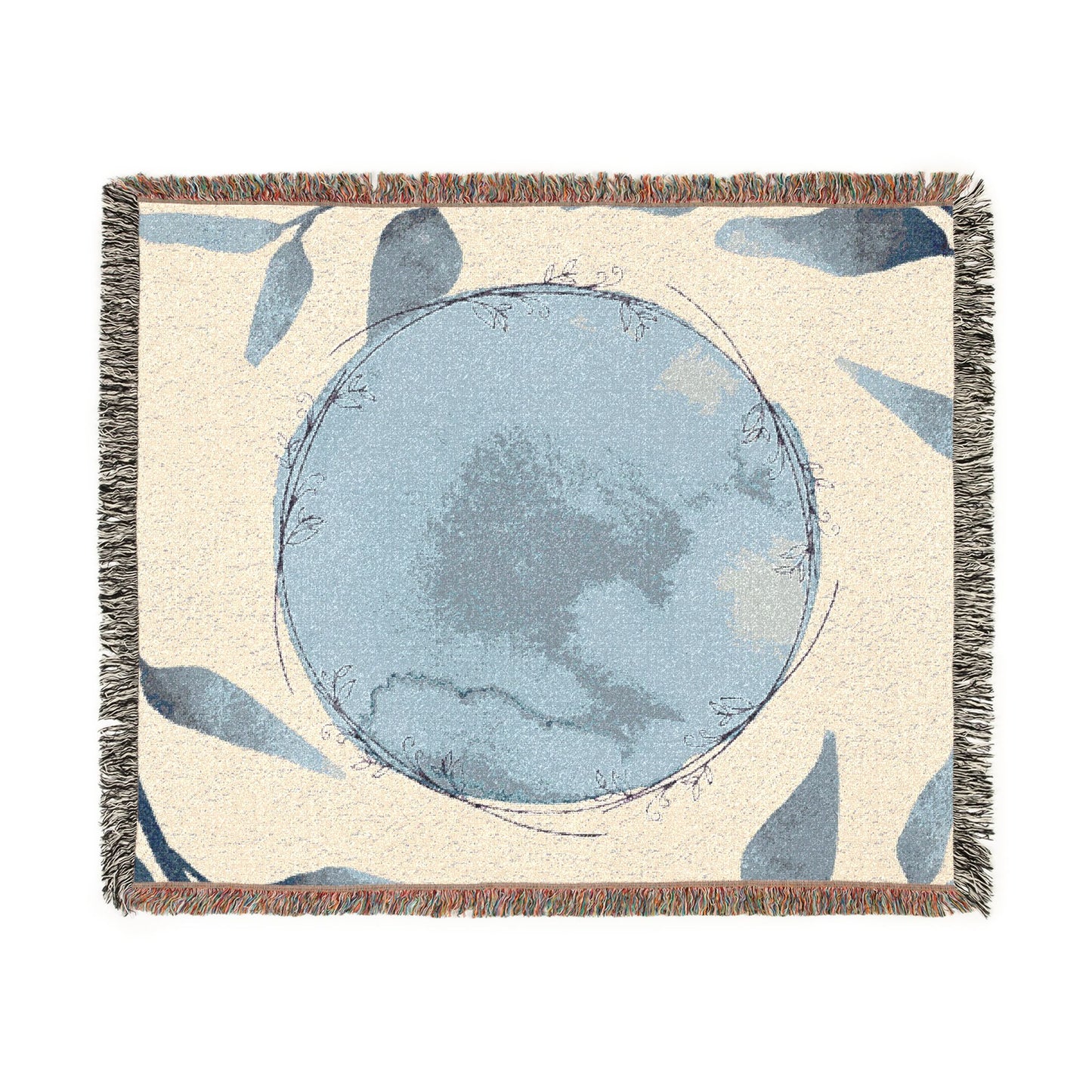 Woven Earth Moon Globe Throw Blanket