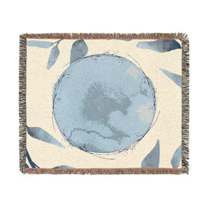 Woven Earth Moon Globe Throw Blanket