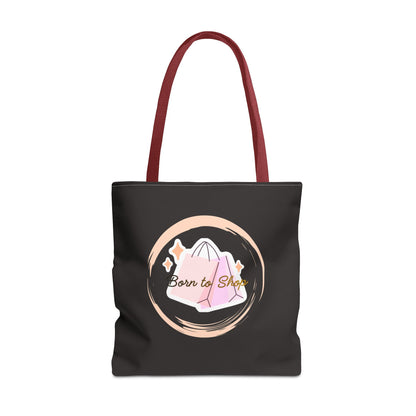 Shopping Tote Bag — "Born to Shop" Graphic Tote