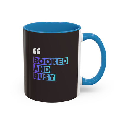 Booked and Busy Accent Coffee Mug — 11/15oz