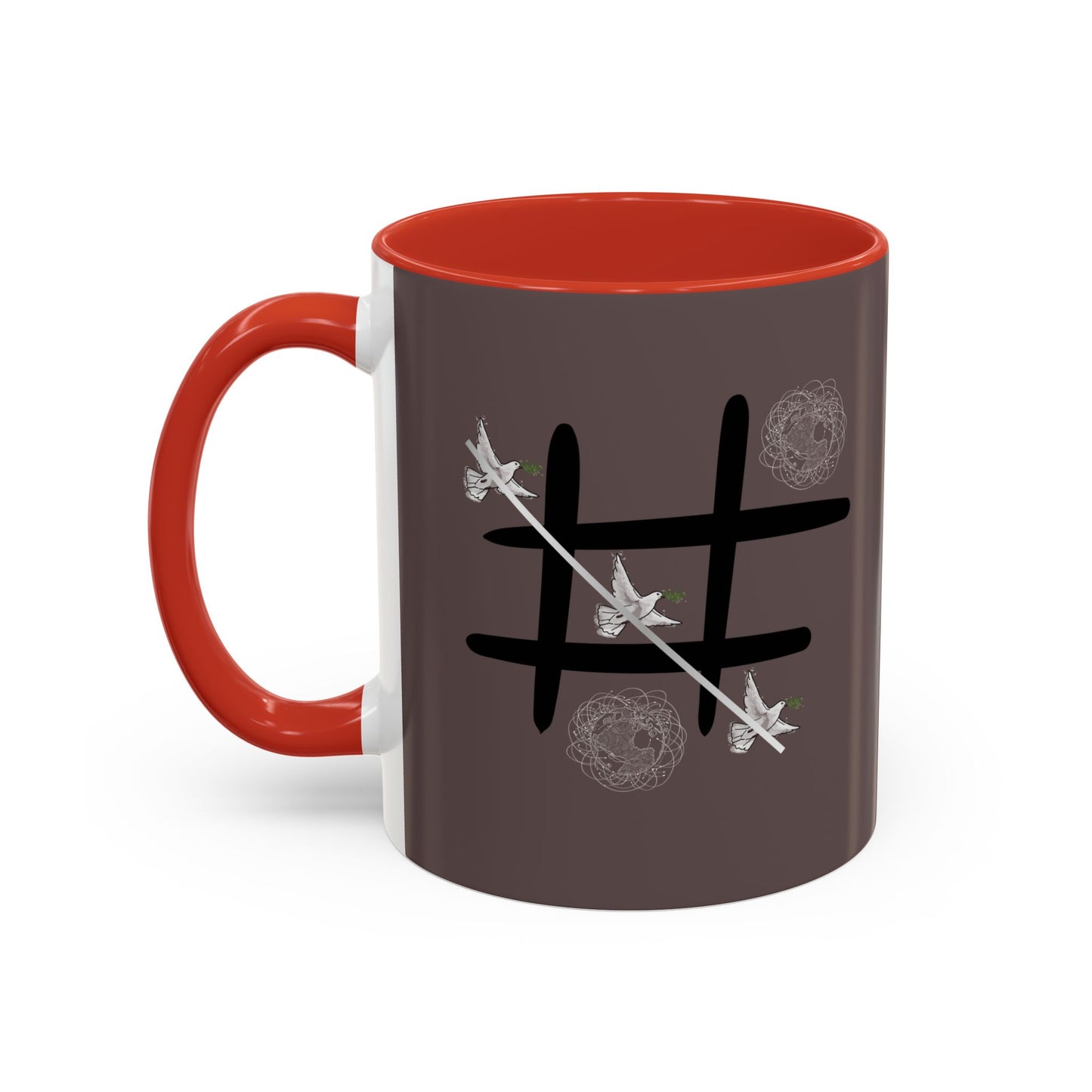 Peace Wins Ceramic Coffee Cup Peace/War design (11/15oz)