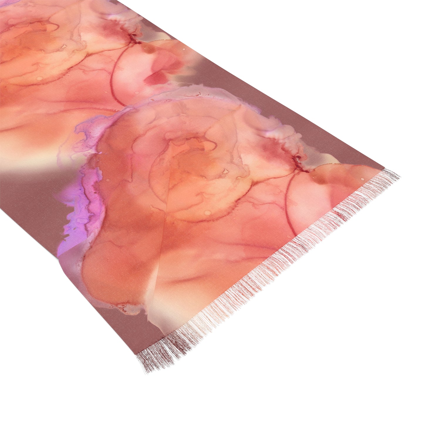 Floral Watercolor Peach Rose Wrap for Spring & Gift Giving