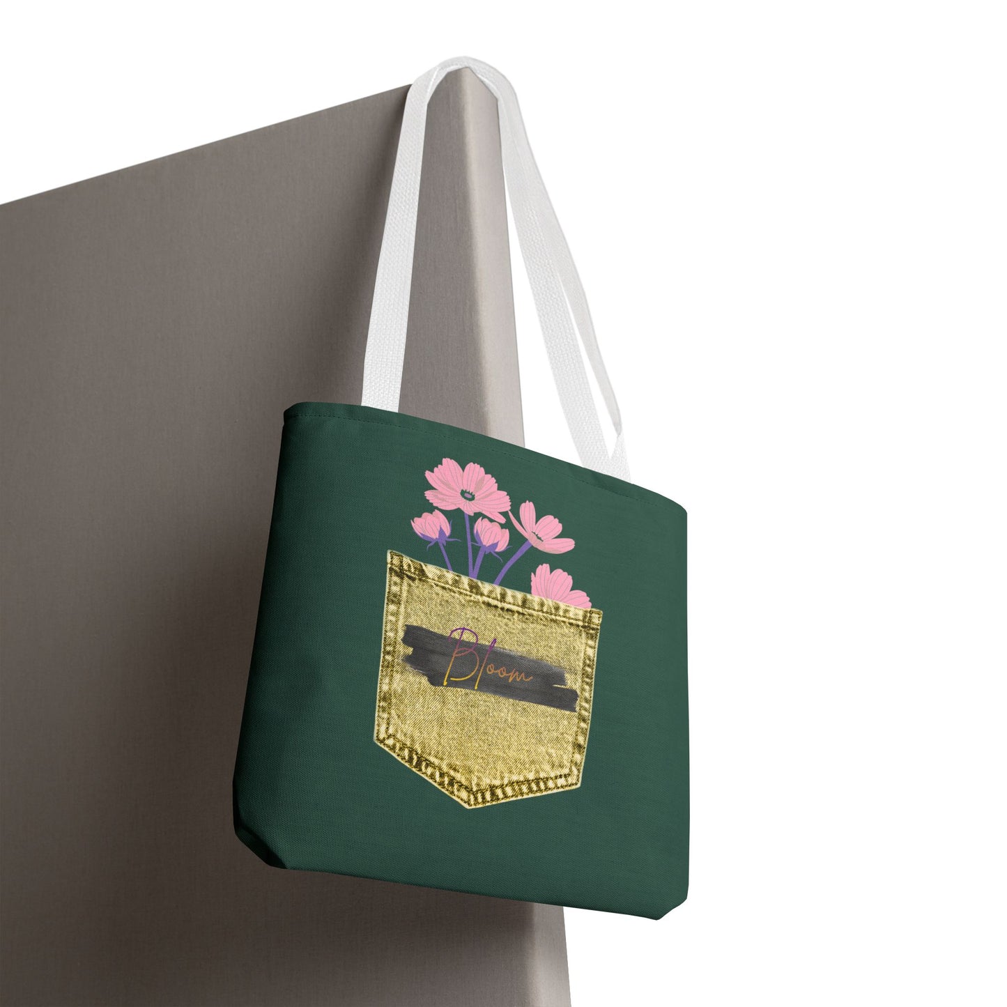 Floral Pocket Design Tote Bag