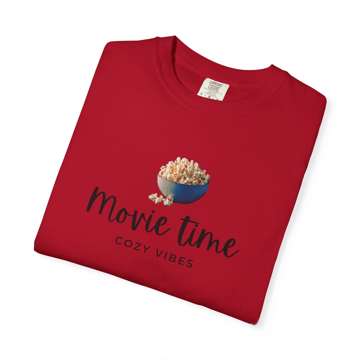 Movie Time T-Shirt – Cozy Vibes Popcorn Graphic Tee