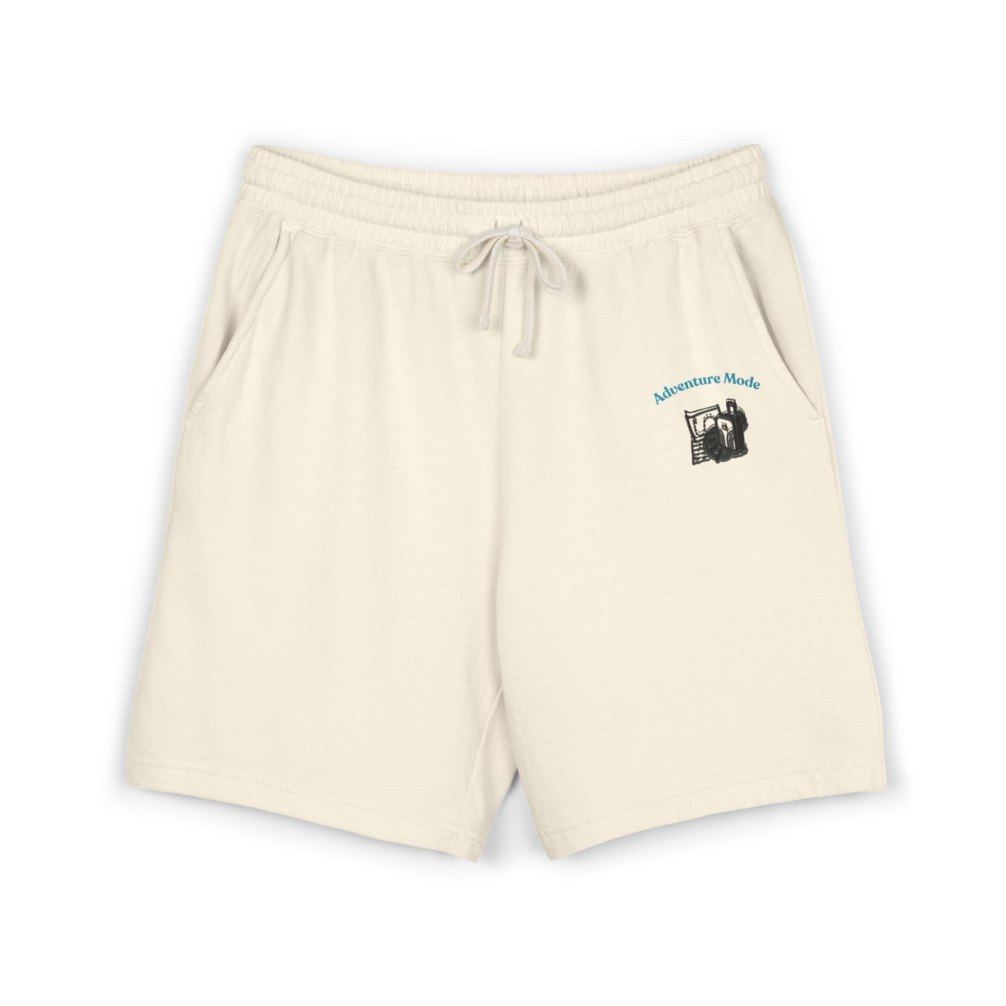 Lightweight Fleece Sweat Shorts — 'Adventure Mode' Vintage Camera Graphic
