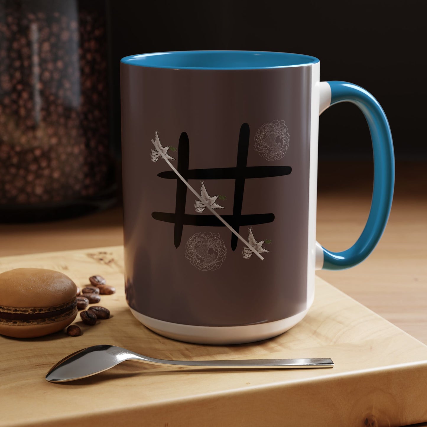 Peace Wins Ceramic Coffee Cup Peace/War design (11/15oz)