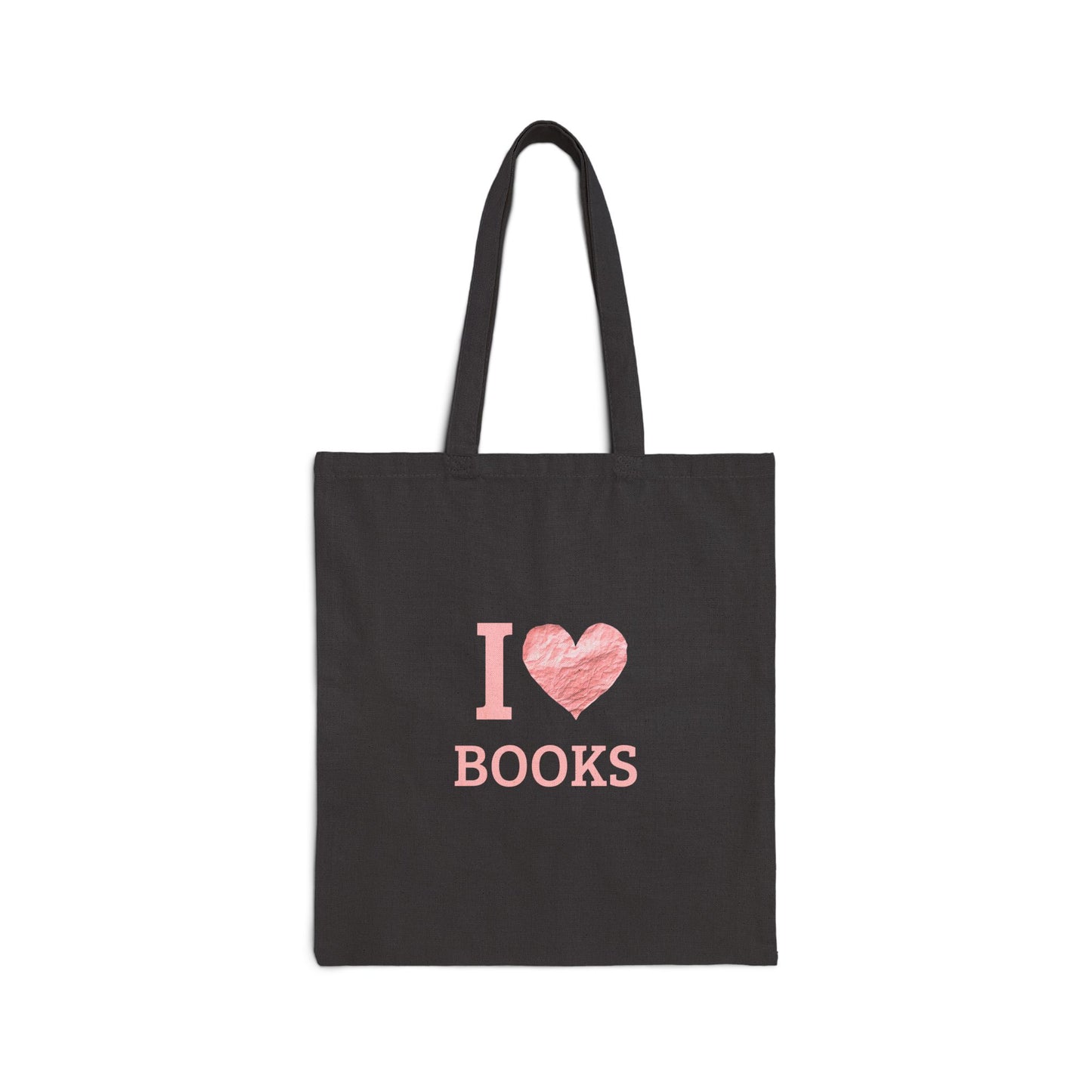 I  Love Books Canvas Tote Bag — Cute Book Lover & Library Tote