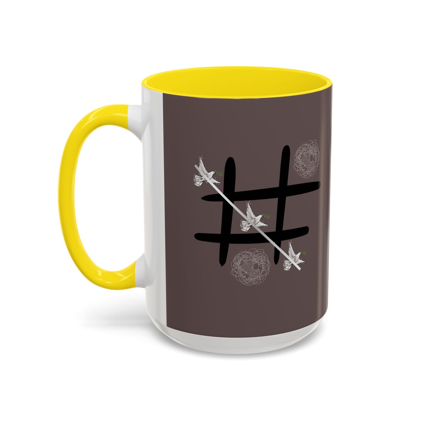 Peace Wins Ceramic Coffee Cup Peace/War design (11/15oz)