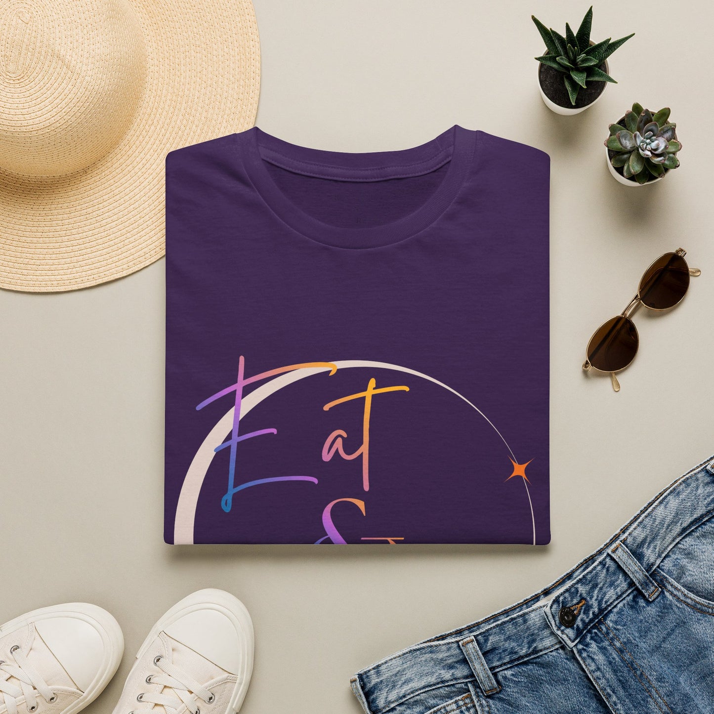 Eat & Shine Pastel Sunrise Inspirational T-Shirt