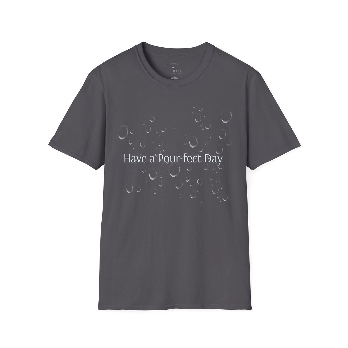 T-Shirt — 'Have a Pour-fect Day' Moon Bubble Graphic