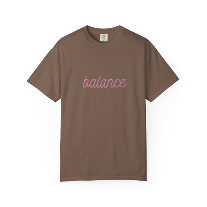Balance Tee — Minimalist Inspirational  T-Shirt  'balance' Text