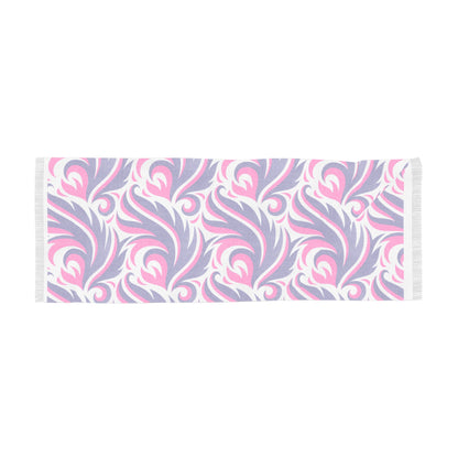 Floral Swirl Pink & Lavender Abstract Pattern Scarf