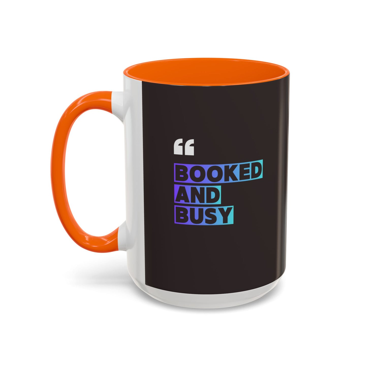 Booked and Busy Accent Coffee Mug — 11/15oz