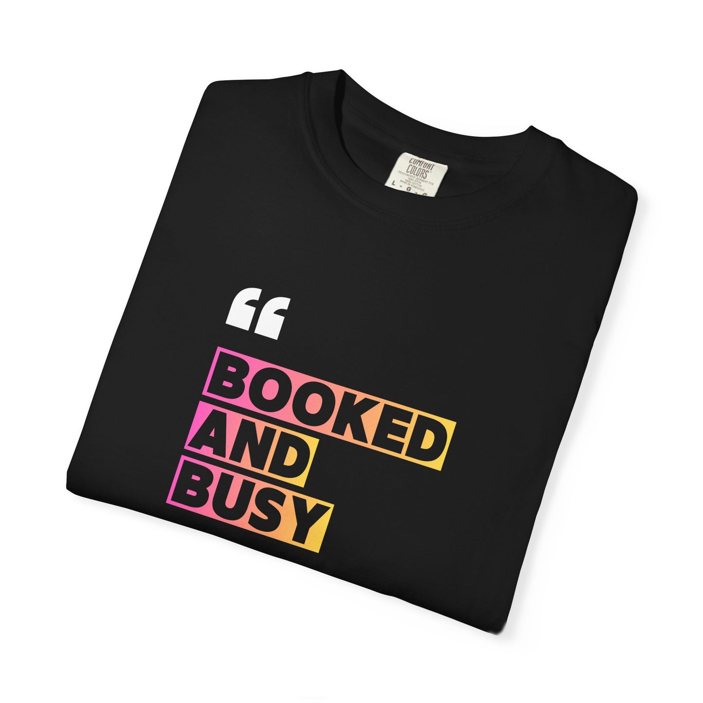 Booked and Busy Graphic Cotton Tee for Book Lovers