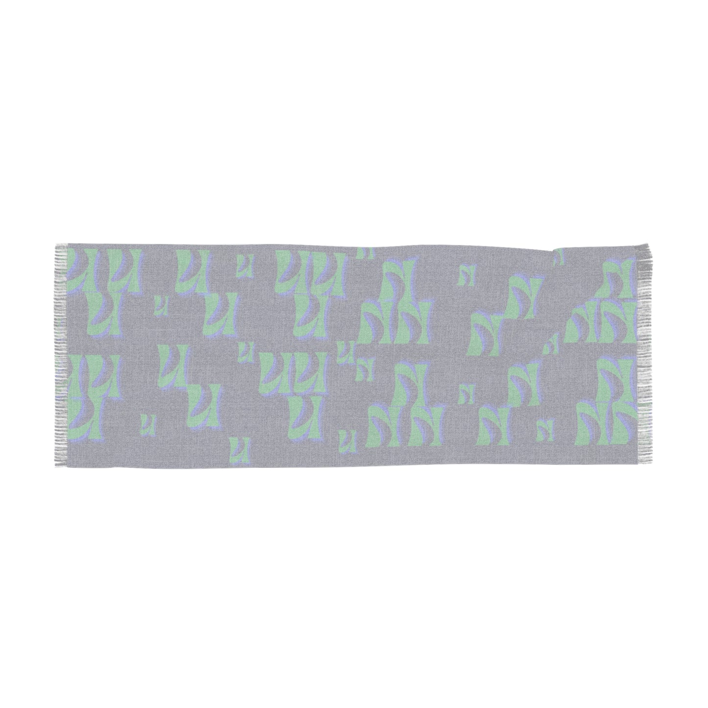 Blue & Teal Lightweight Flame Pattern Scarf