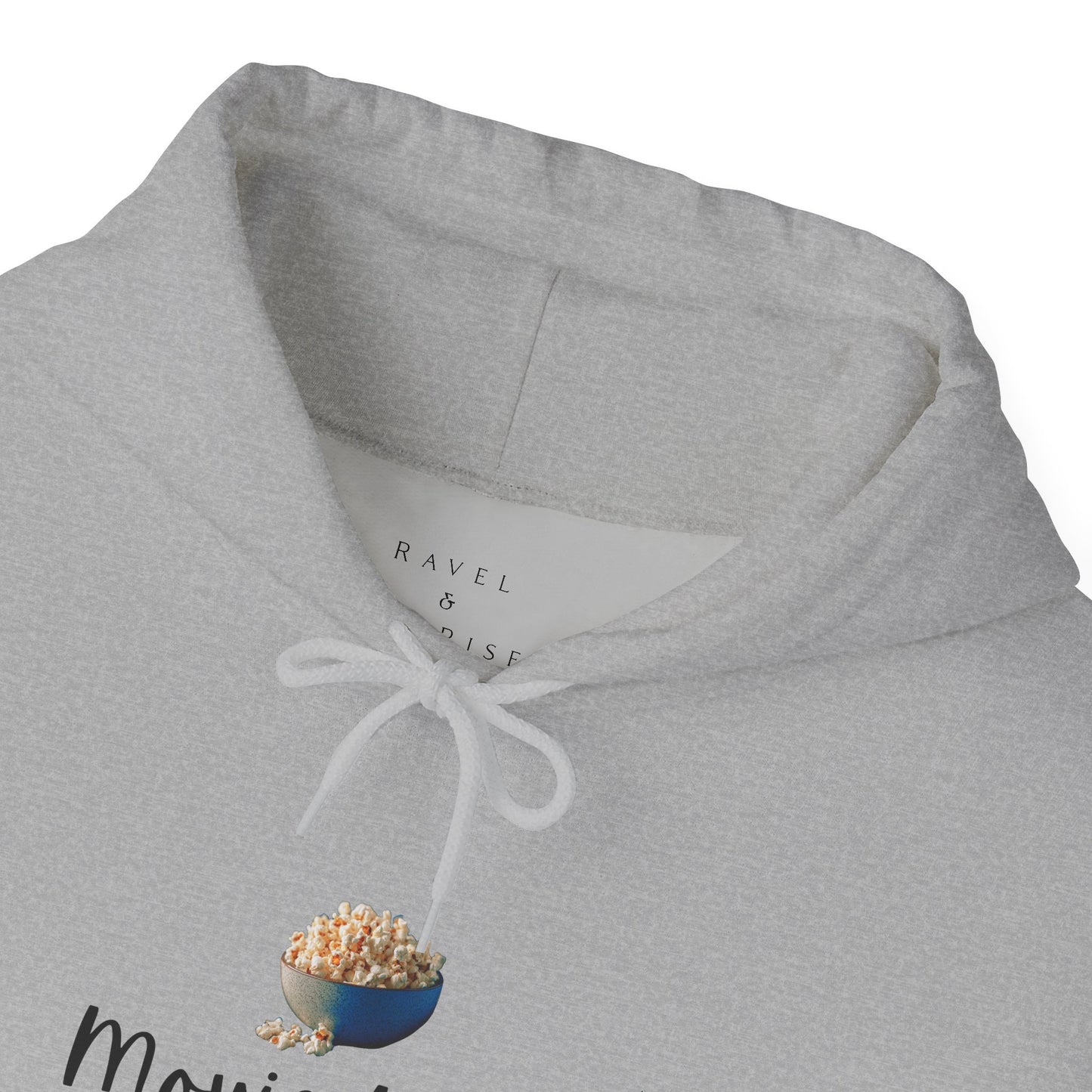 Movie Time Hoodie — Cozy Popcorn Graphic Sweatshirt