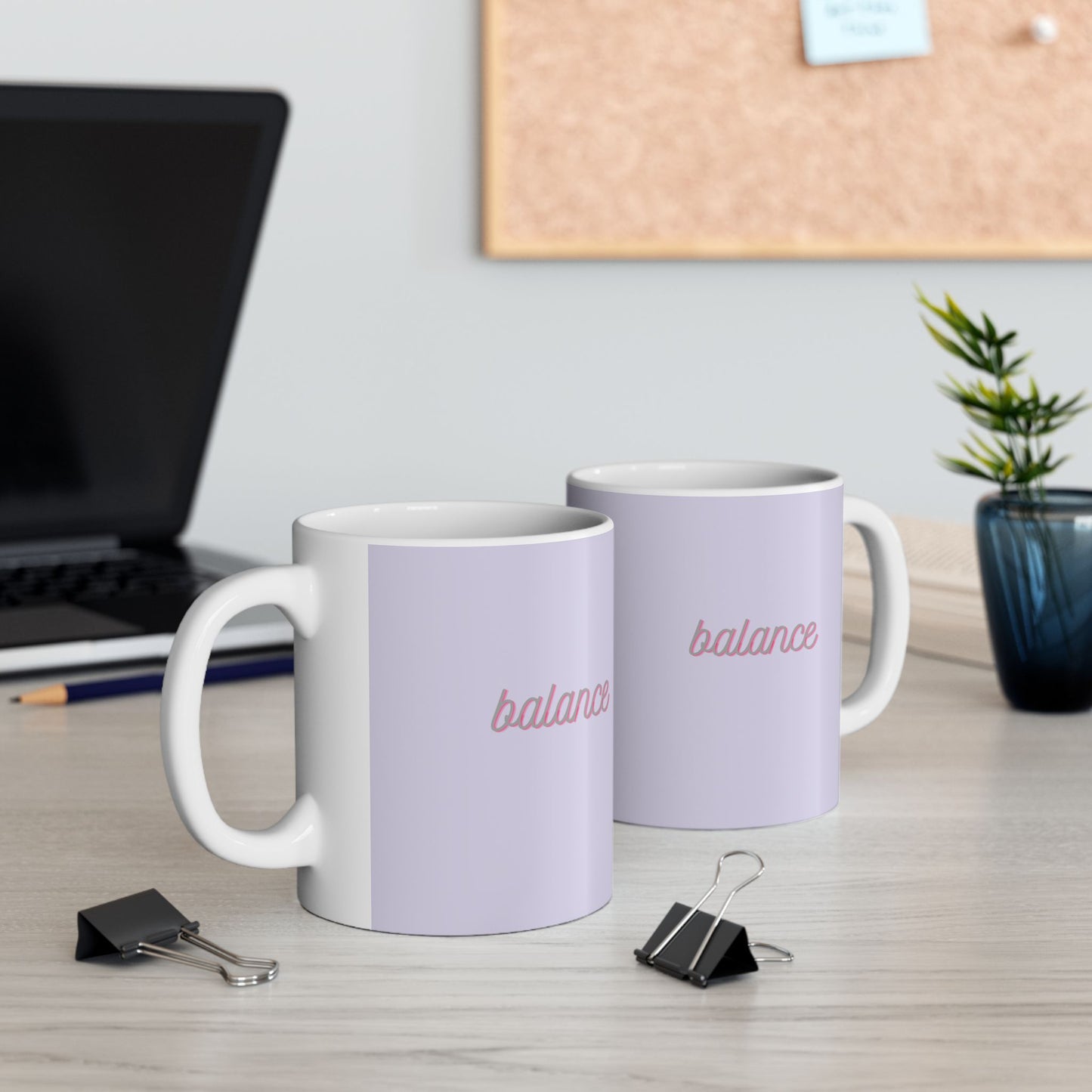 Pastel Lavender 'Balance' Coffee Cup (11oz & 15oz)