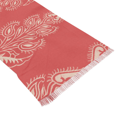 Boho Paisley Coral Lightweight Fashion Scarf