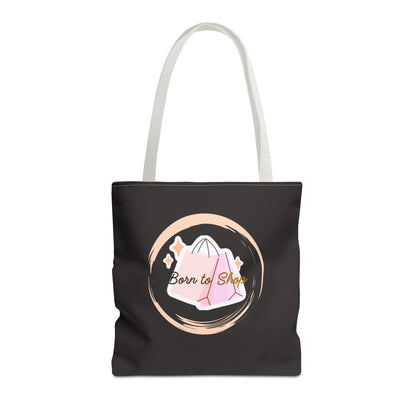 Shopping Tote Bag — "Born to Shop" Graphic Tote