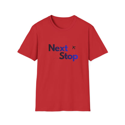 Next Stop T-Shirt  Travel Tee with Airplane Graphic