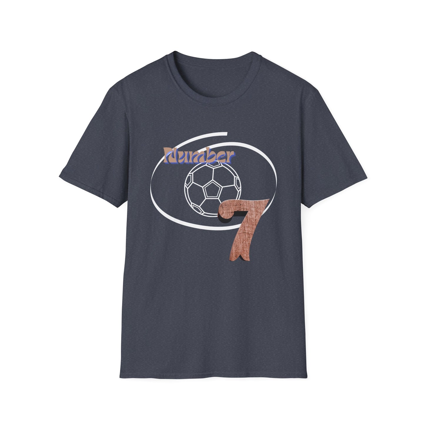 Soccer Number 7 Vintage Football Graphic T-Shirt