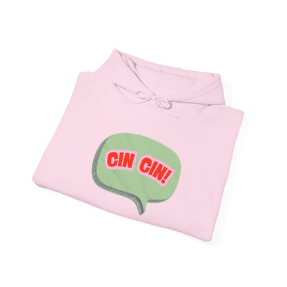 Cin Cin! Speech Bubble Hoodie Italian Cheers Graphic Sweatshirt