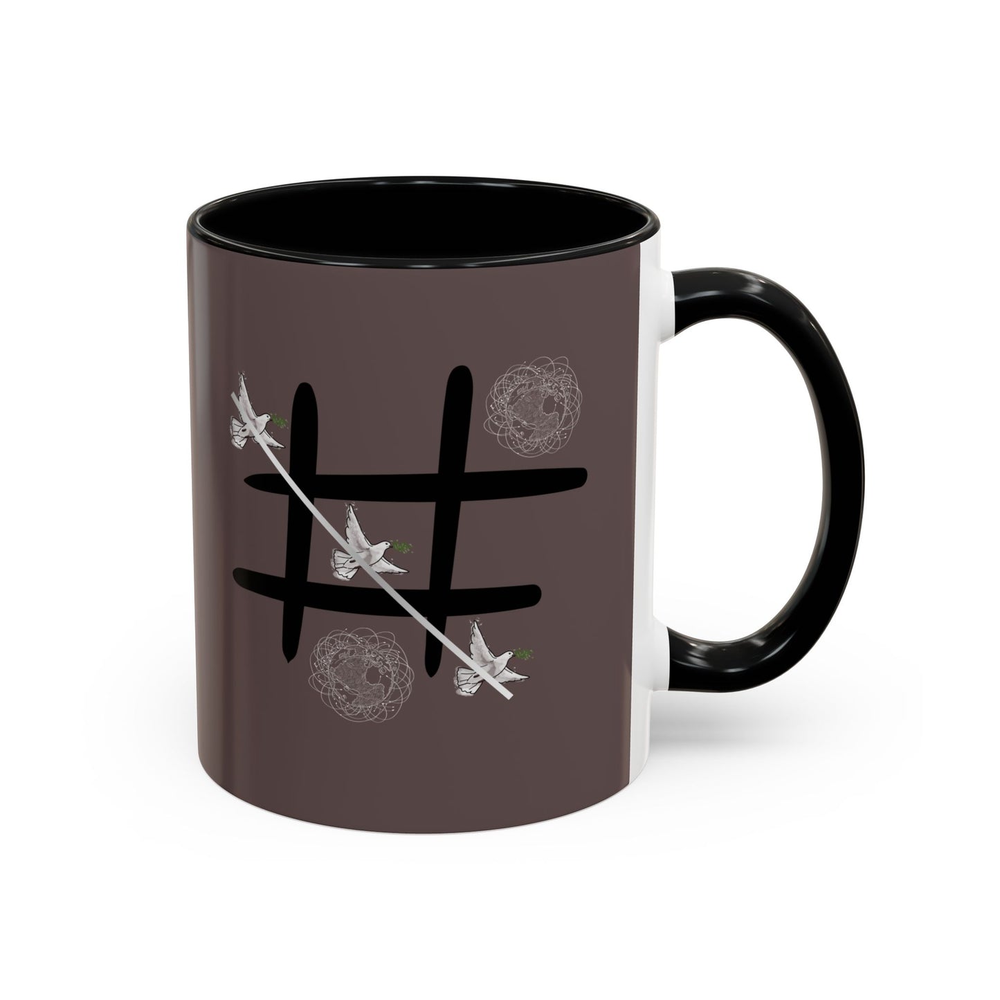Peace Wins Ceramic Coffee Cup Peace/War design (11/15oz)