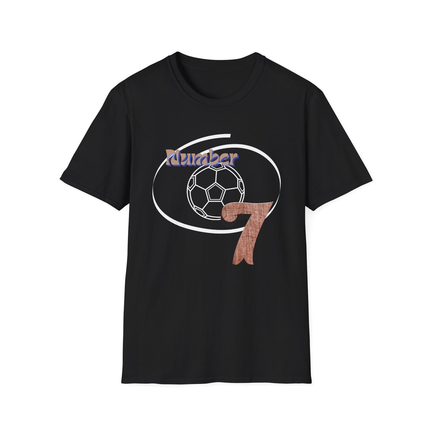Soccer Number 7 Vintage Football Graphic T-Shirt