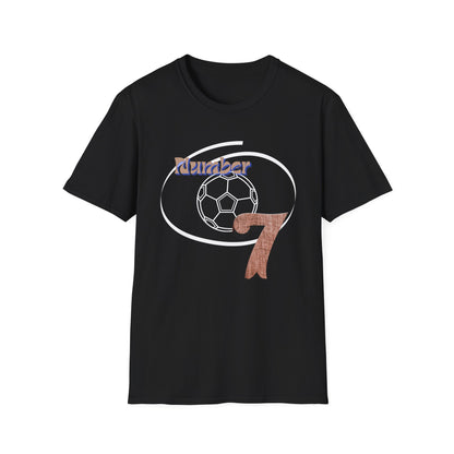 Soccer Number 7 Vintage Football Graphic T-Shirt