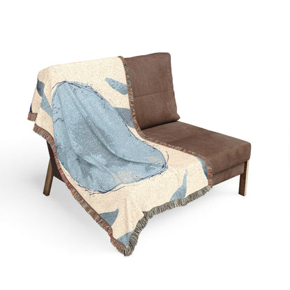 Woven Earth Moon Globe Throw Blanket