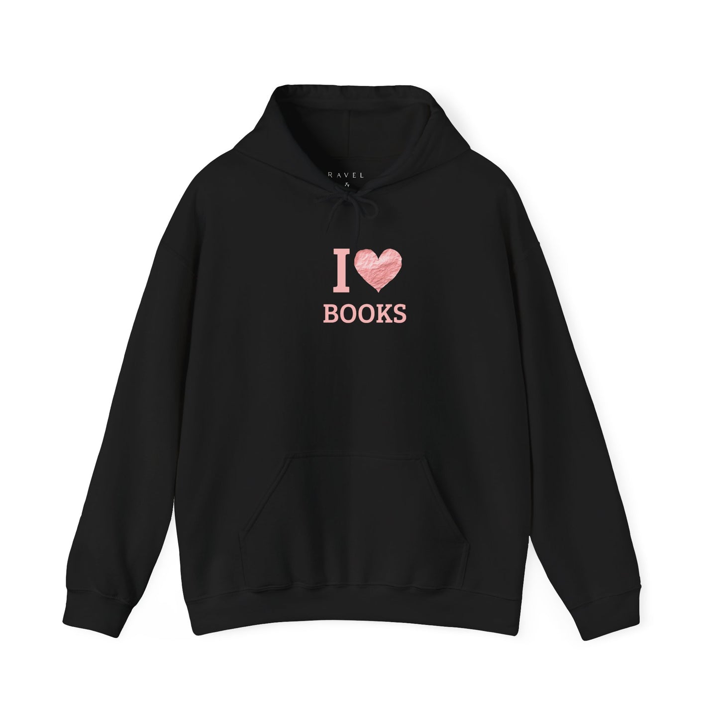 I  Love Books Hoodie — Pink Heart Book Lover Pullover