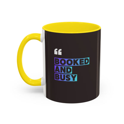 Booked and Busy Accent Coffee Mug — 11/15oz