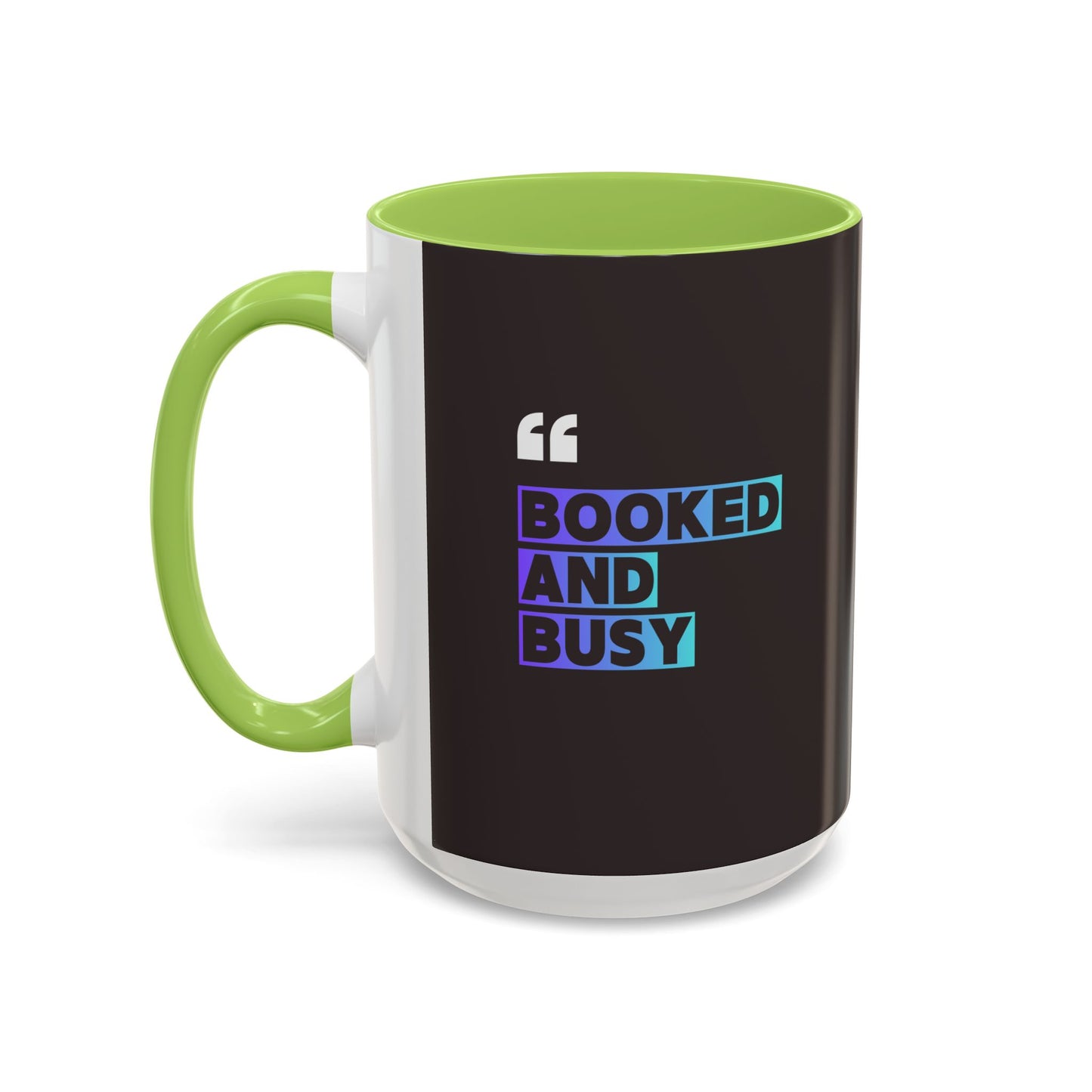 Booked and Busy Accent Coffee Mug — 11/15oz