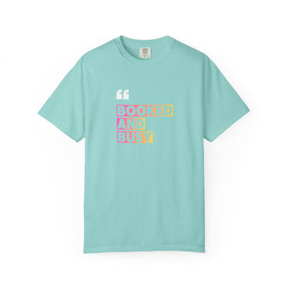 Booked and Busy Graphic Cotton Tee for Book Lovers
