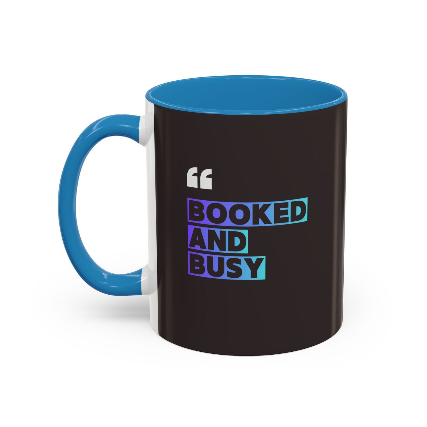 Booked and Busy Accent Coffee Mug — 11/15oz