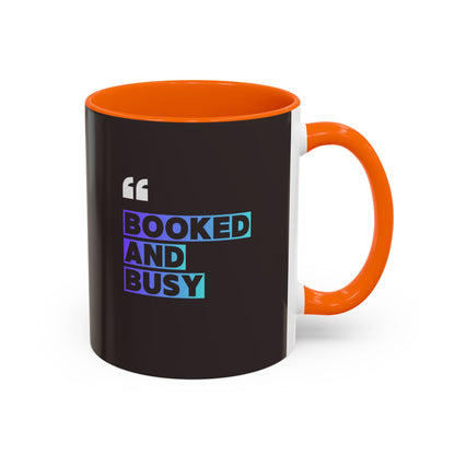 Booked and Busy Accent Coffee Mug — 11/15oz