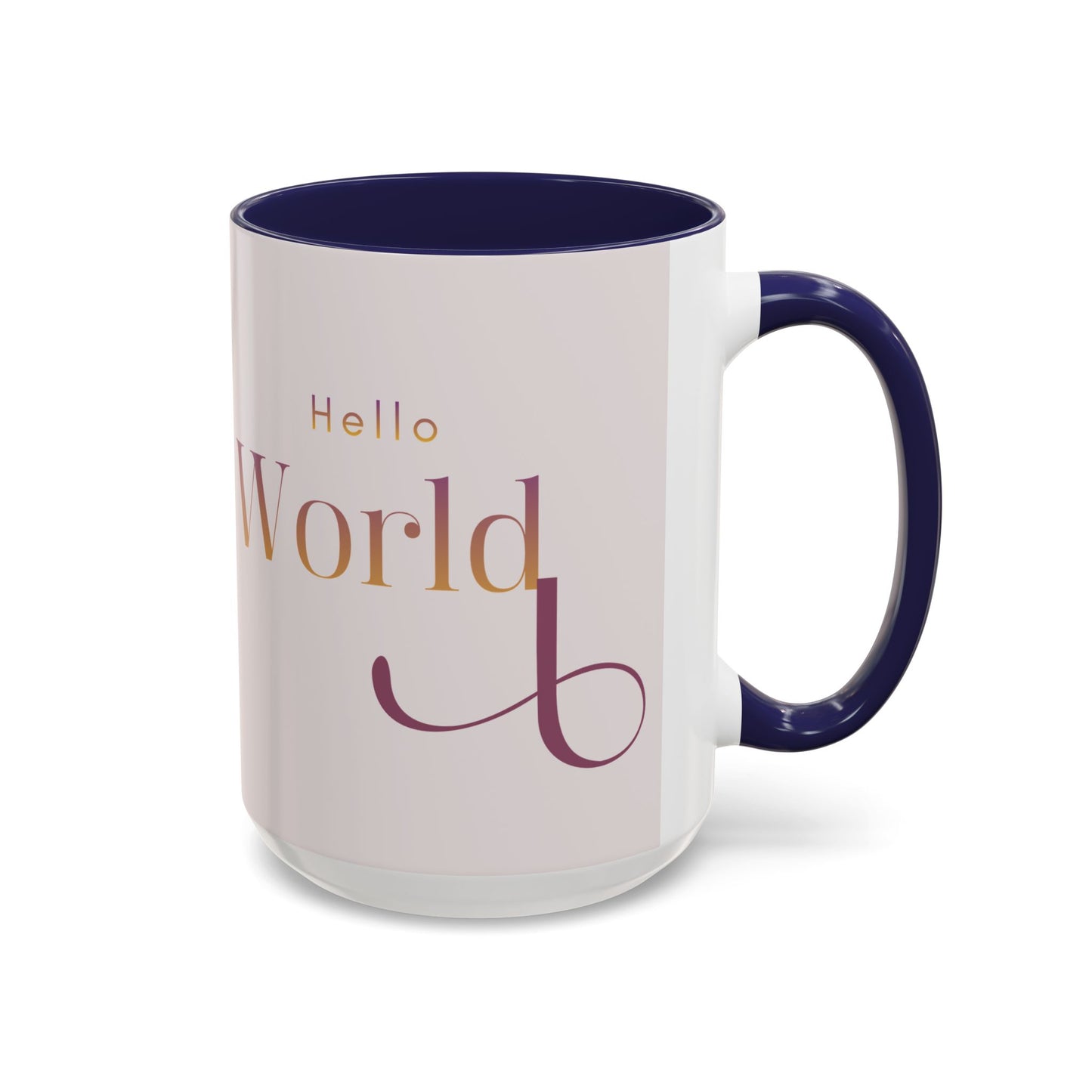 Hello World Modern Script Tech & Coder Accent Coffee Mug (11oz)