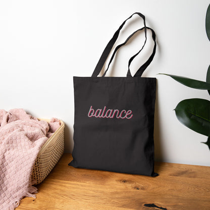 Balance Canvas Tote Bag - Minimalist Eco-Friendly Grocery & Everyday Shopper