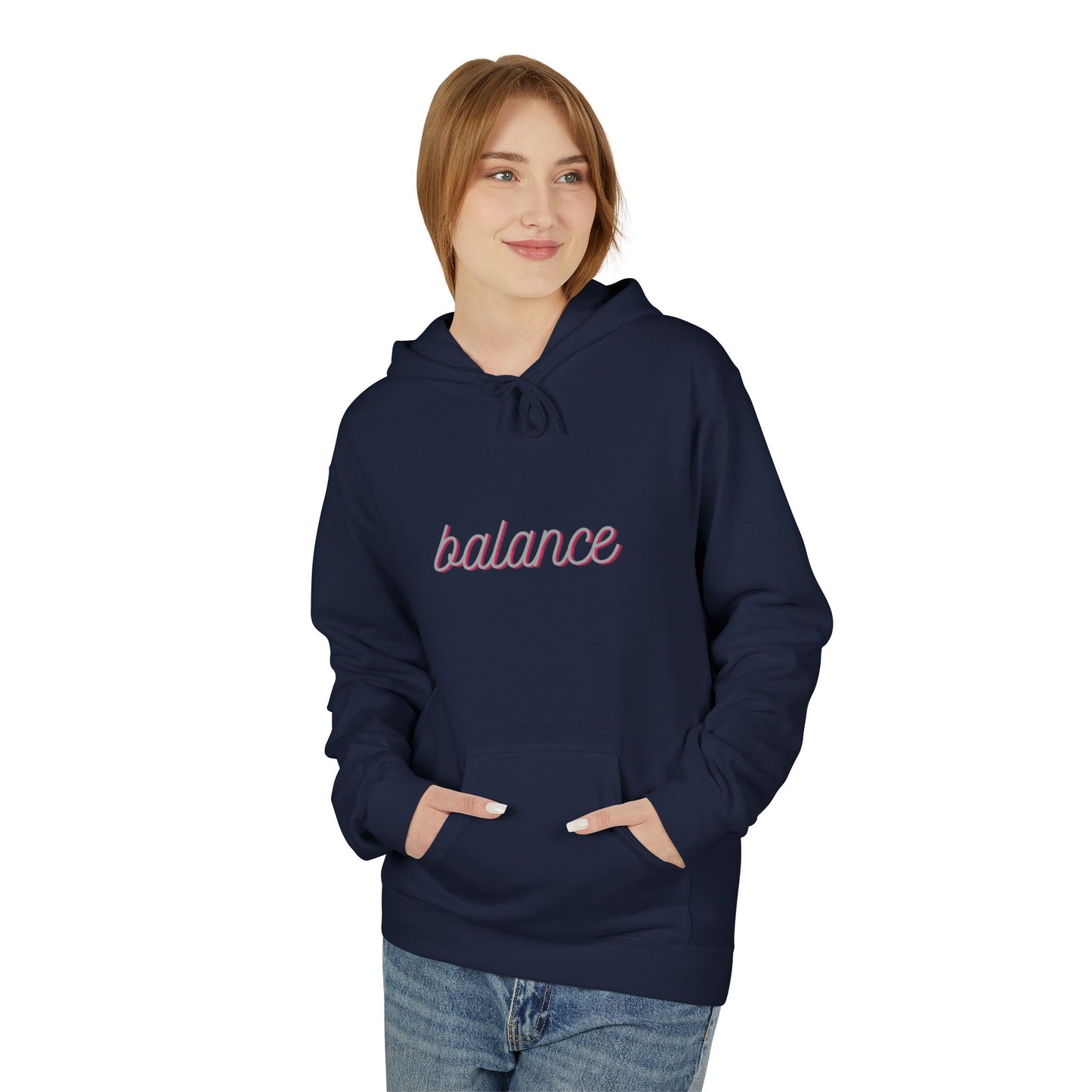 Balance Script Hoodie Typography Pullover