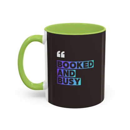 Booked and Busy Accent Coffee Mug — 11/15oz